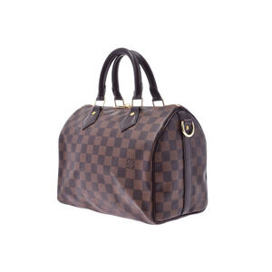 Louis Vuitton Brown Handbag Leather Speedy Damier Bandouliere